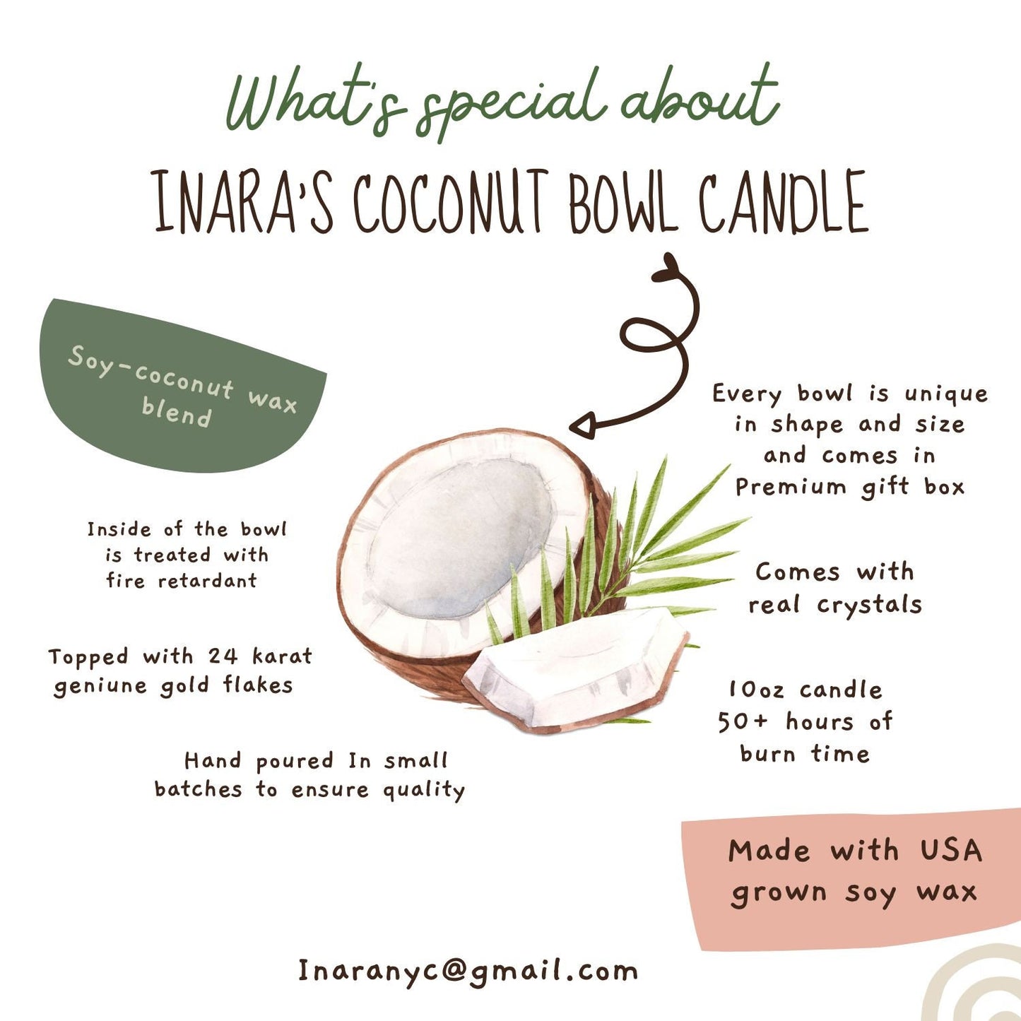 Coconut shell | 7 Chakra Candle | limoncello | scented candle | housewarming | anniversary | birthday | custom candle |