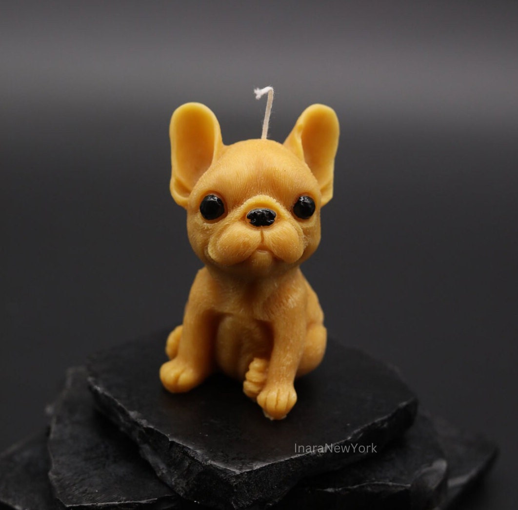 Frenchie pug candle