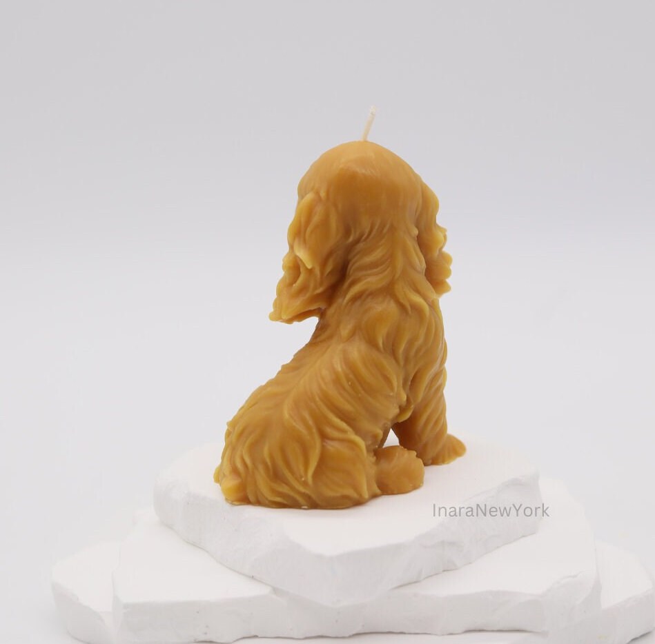 dog shaped candle | sculptural | housewarming candle | handmade | birthday | gift | cocker spaniel | Irish setter dog