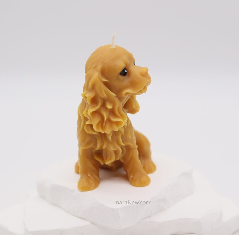 dog shaped candle | sculptural | housewarming candle | handmade | birthday | gift | cocker spaniel | Irish setter dog