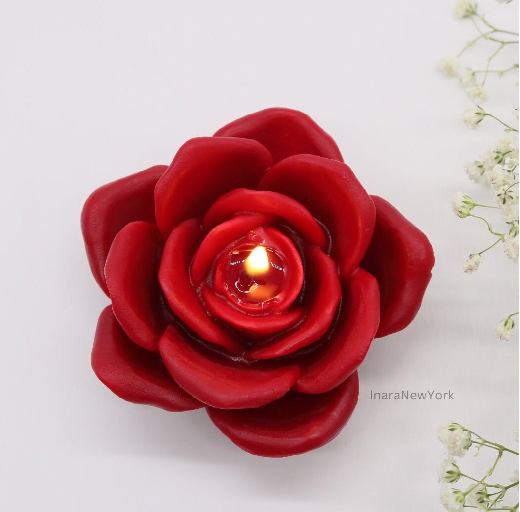 Flower shaped candle | home décor | sculptural candle | housewarming candle | 3d rose candle | custom valentines day gift