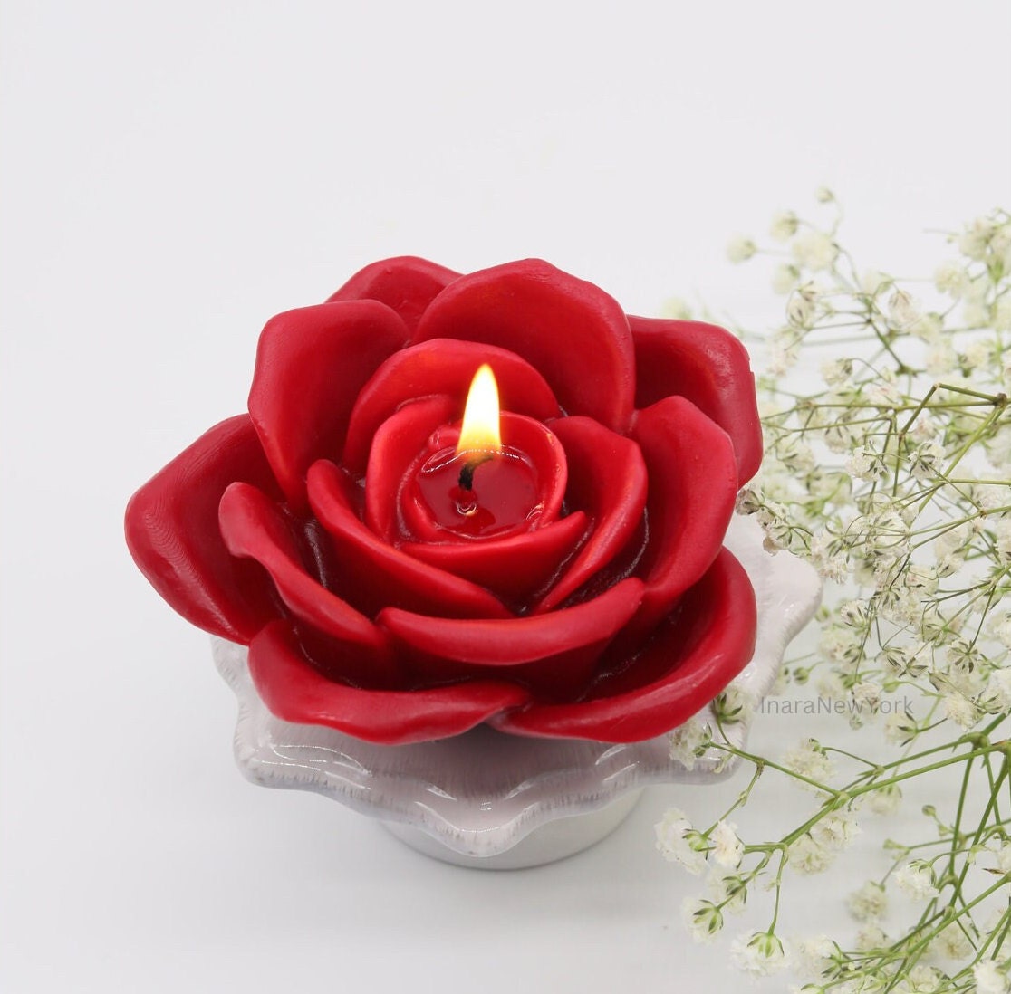 Flower shaped candle | home décor | sculptural candle | housewarming candle | 3d rose candle | custom valentines day gift