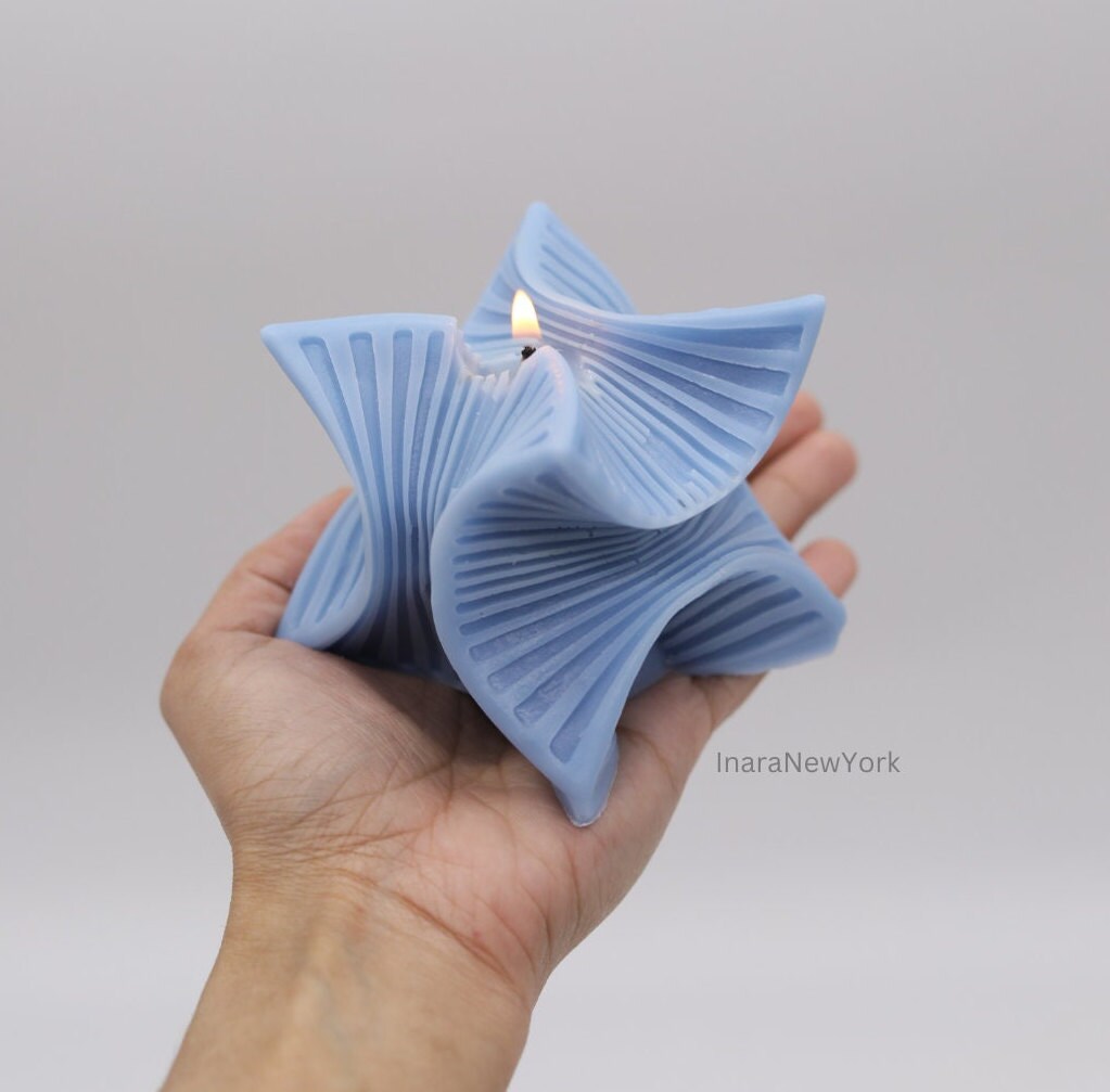 3d square cube sculpture candle, unique home décor, minimalistic modern candle, custom housewarming gift, home décor, soy