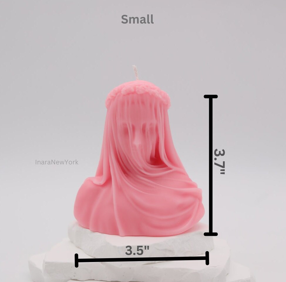 Free shipping | virgin veiled lady | holiday décor | sculptural candle | housewarming candle | handmade candle | abstract face candle