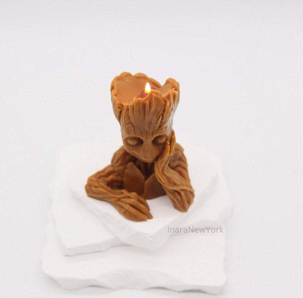 Tree man groot candle | marvel comic candle| sculptural candle | housewarming | abstract candle | custom marvel gift for him|