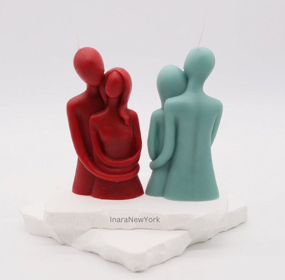couple candle| romantic shaped candle | love candle | sculptural candle | handmade | wedding gift | custom