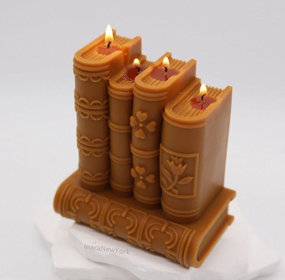 Book candle | library book candle| sculptural candle | housewarming | books candle | custom marvel old book | bookworm