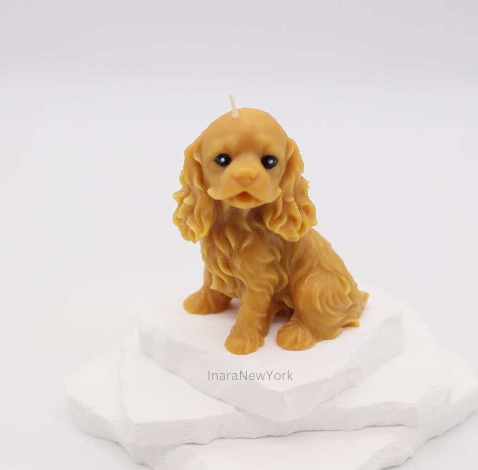 dog shaped candle | sculptural | housewarming candle | handmade | birthday | gift | cocker spaniel | Irish setter dog