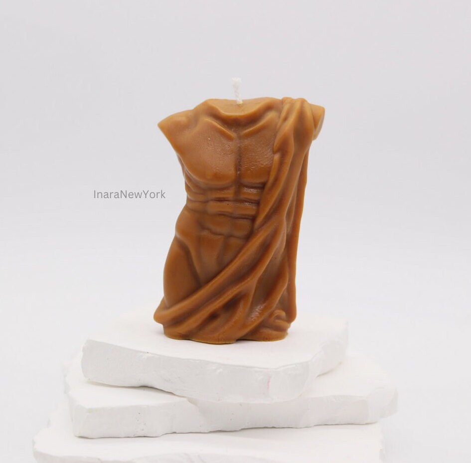 Male torso candle | man body sculptural candle | bridal shower favor | abstract candle | bachelorette party favor | bachelorette