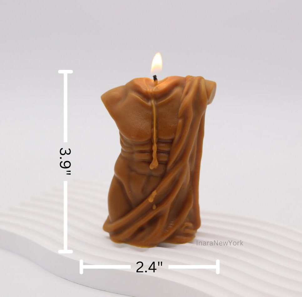 Male torso candle | man body sculptural candle | bridal shower favor | abstract candle | bachelorette party favor | bachelorette