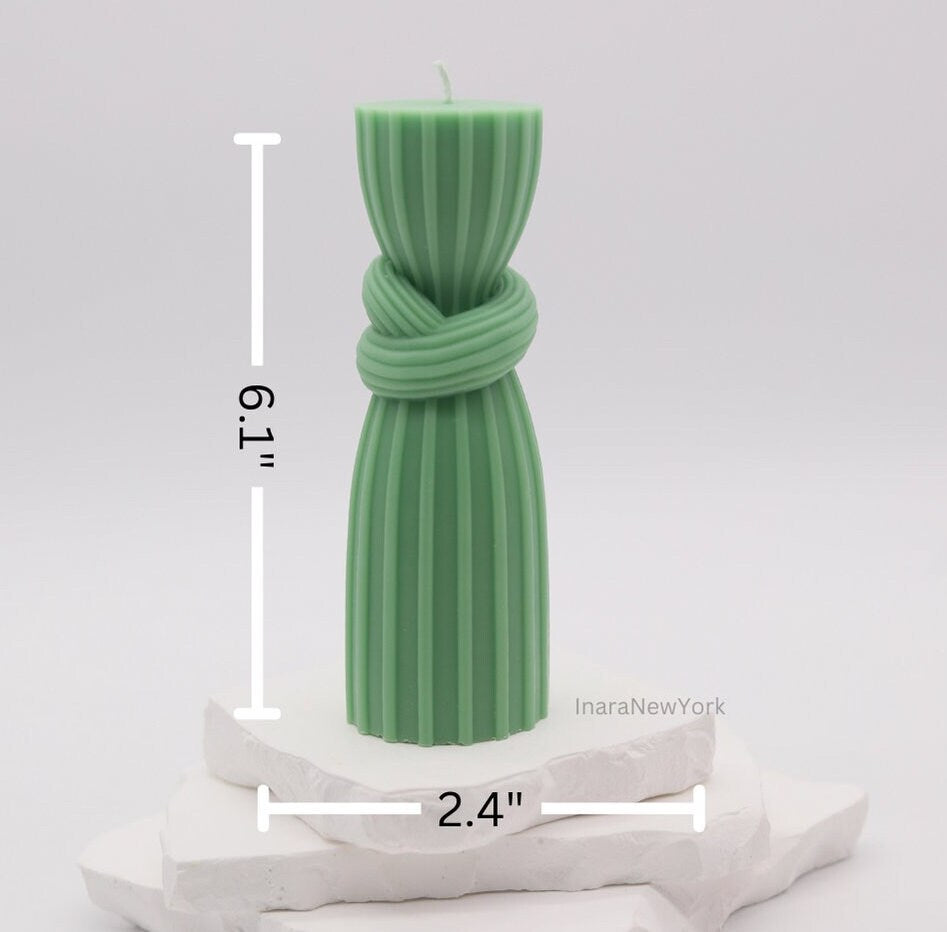 knot stripe geometric pillar candle | Architectural candle | Nordic Architecture | housewarming | unique aesthetic gifts