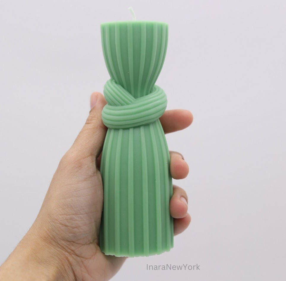 knot stripe geometric pillar candle | Architectural candle | Nordic Architecture | housewarming | unique aesthetic gifts