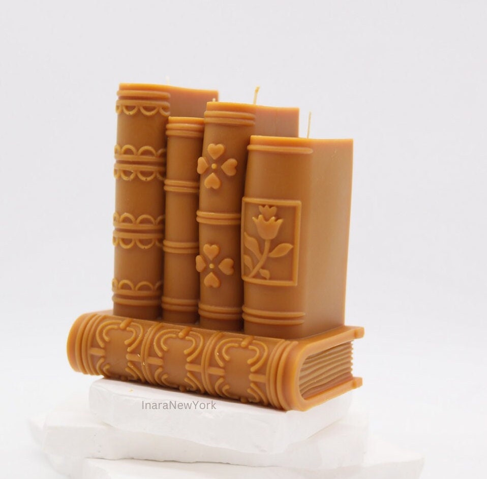 Book candle | library book candle| sculptural candle | housewarming | books candle | custom marvel old book | bookworm