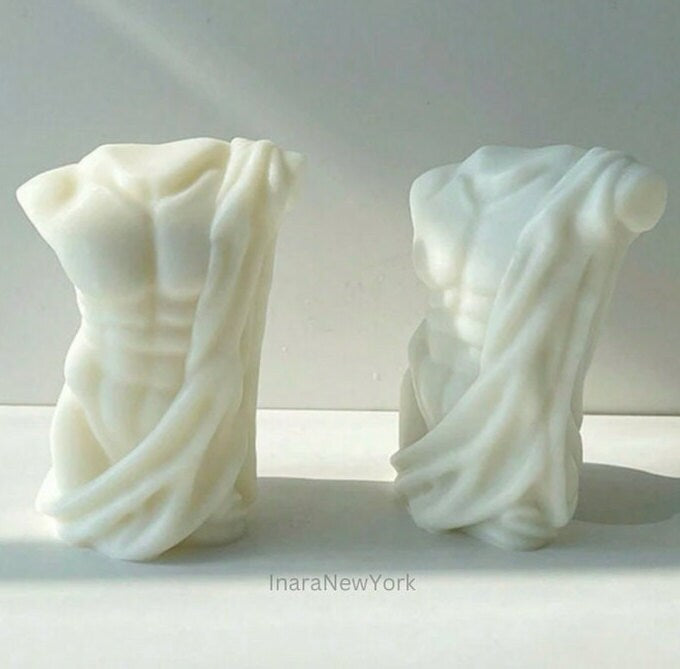 Male torso candle | man body sculptural candle | bridal shower favor | abstract candle | bachelorette party favor | bachelorette