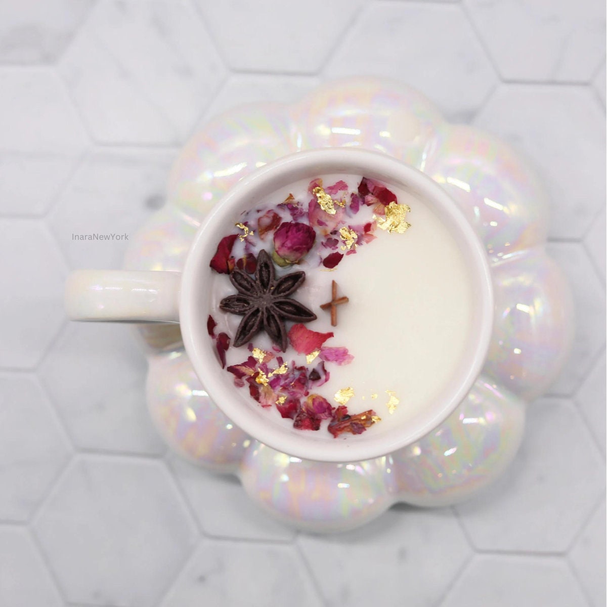 Kashmiri chai candle | candle in cup | soy wax candle | housewarming | birthday candle | sunflower cup | pink chai| custom | Indian candle