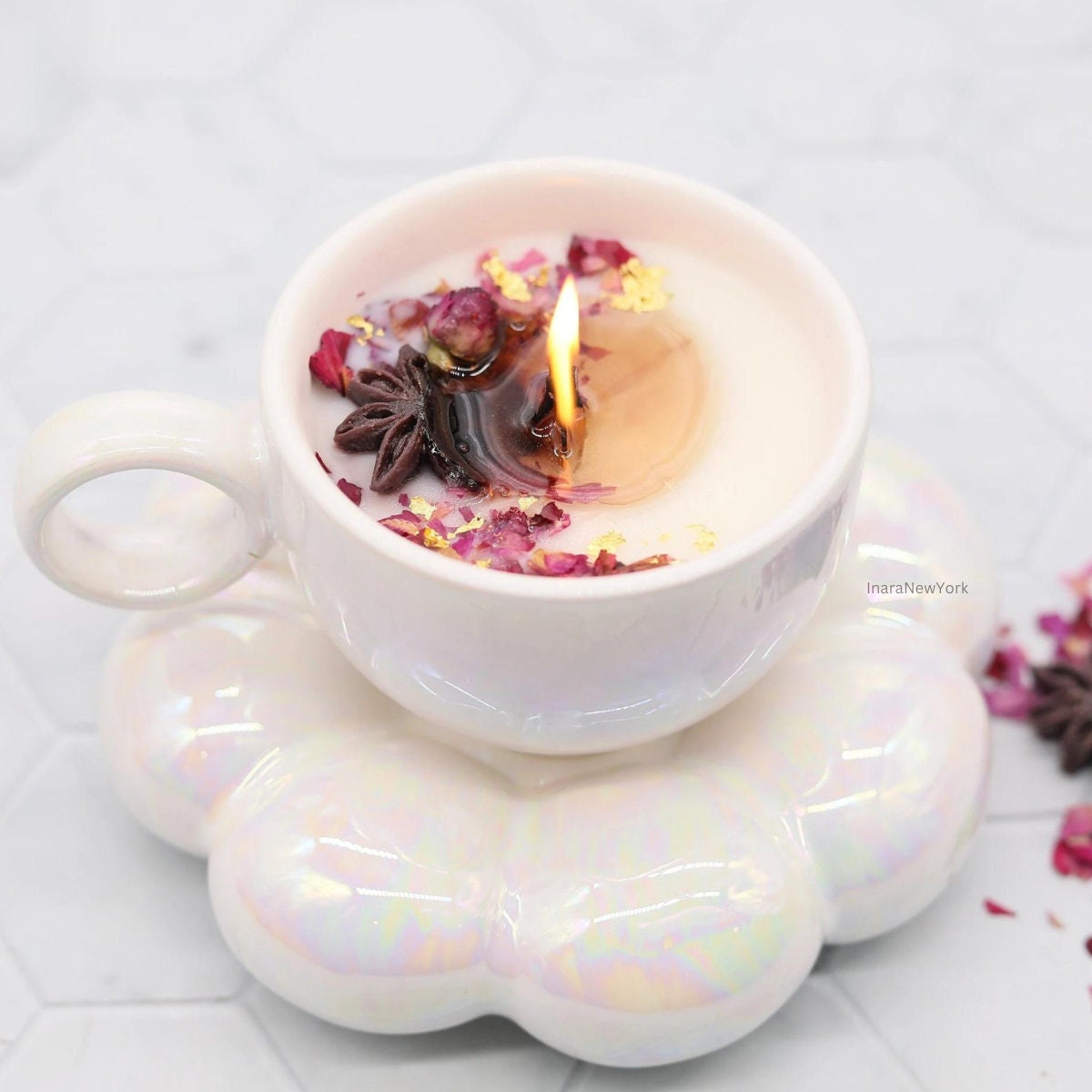 Kashmiri chai candle | candle in cup | soy wax candle | housewarming | birthday candle | sunflower cup | pink chai| custom | Indian candle