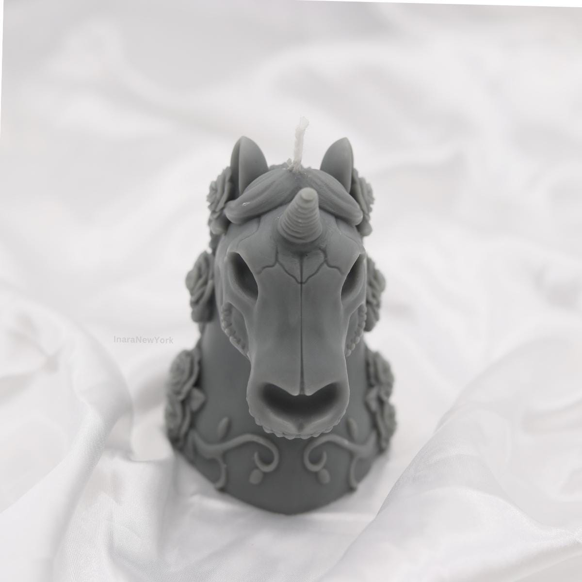 halloween unicorn | sculptural candle | housewarming decor candle | handmade candle | scary candle | bust virgin lady | 3d custom candle