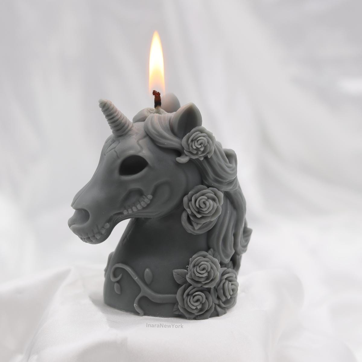 halloween unicorn | sculptural candle | housewarming decor candle | handmade candle | scary candle | bust virgin lady | 3d custom candle