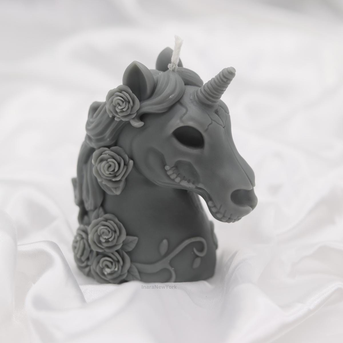 halloween unicorn | sculptural candle | housewarming decor candle | handmade candle | scary candle | bust virgin lady | 3d custom candle