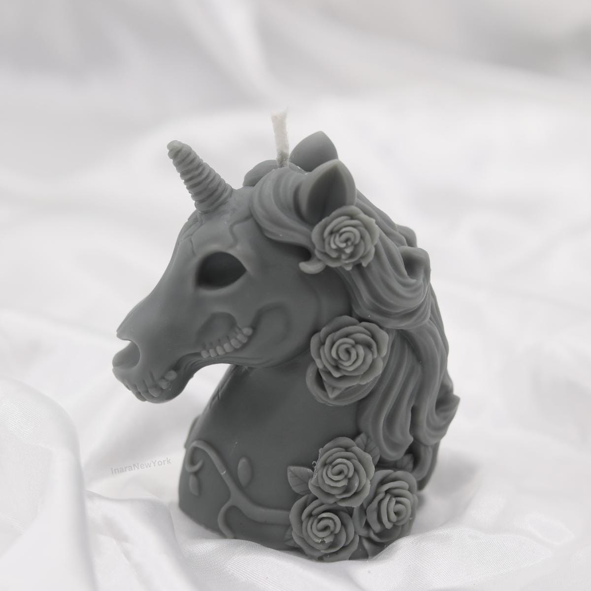 halloween unicorn | sculptural candle | housewarming decor candle | handmade candle | scary candle | bust virgin lady | 3d custom candle