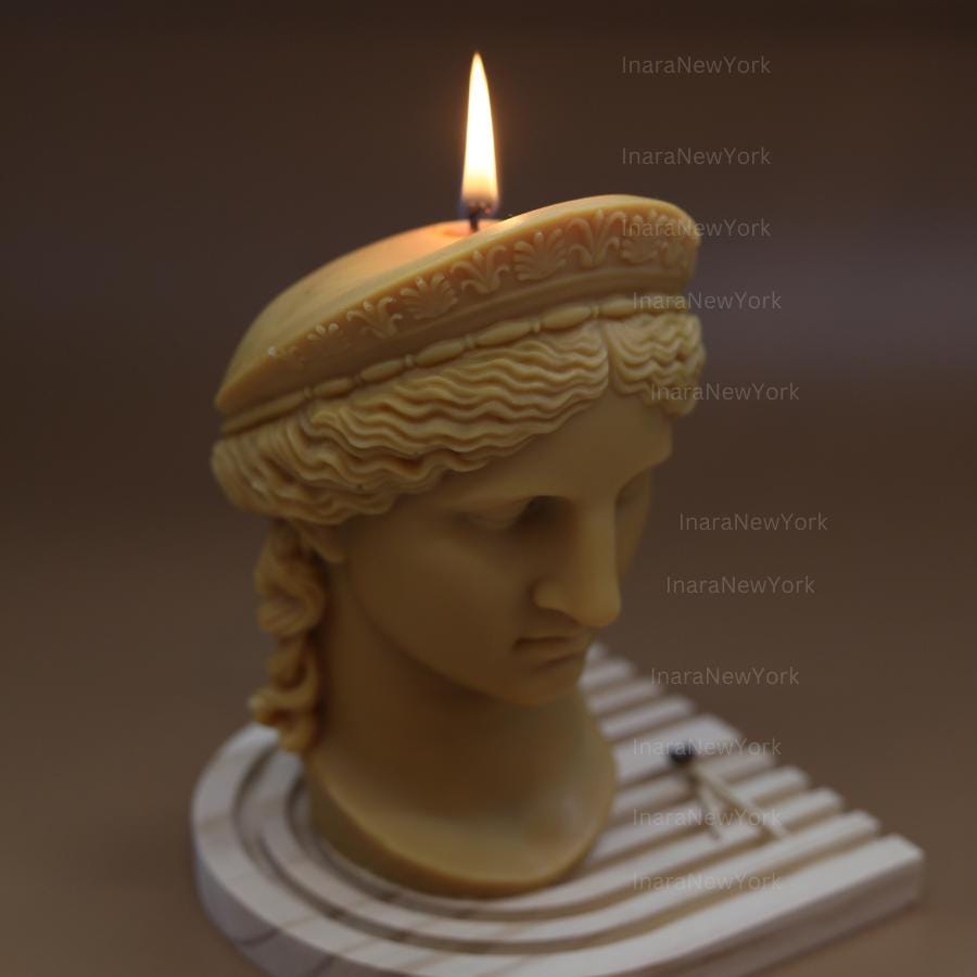HERA BUST
ROMAN CANDLE
SCLUPTURE CANDLE
ART DECOR