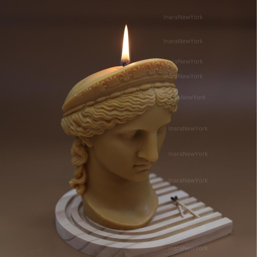 Hera bust candle | sculptural candle | handmade candle | aesthetic candle | 3d custom candle | elegant roman Greek sculpture candles