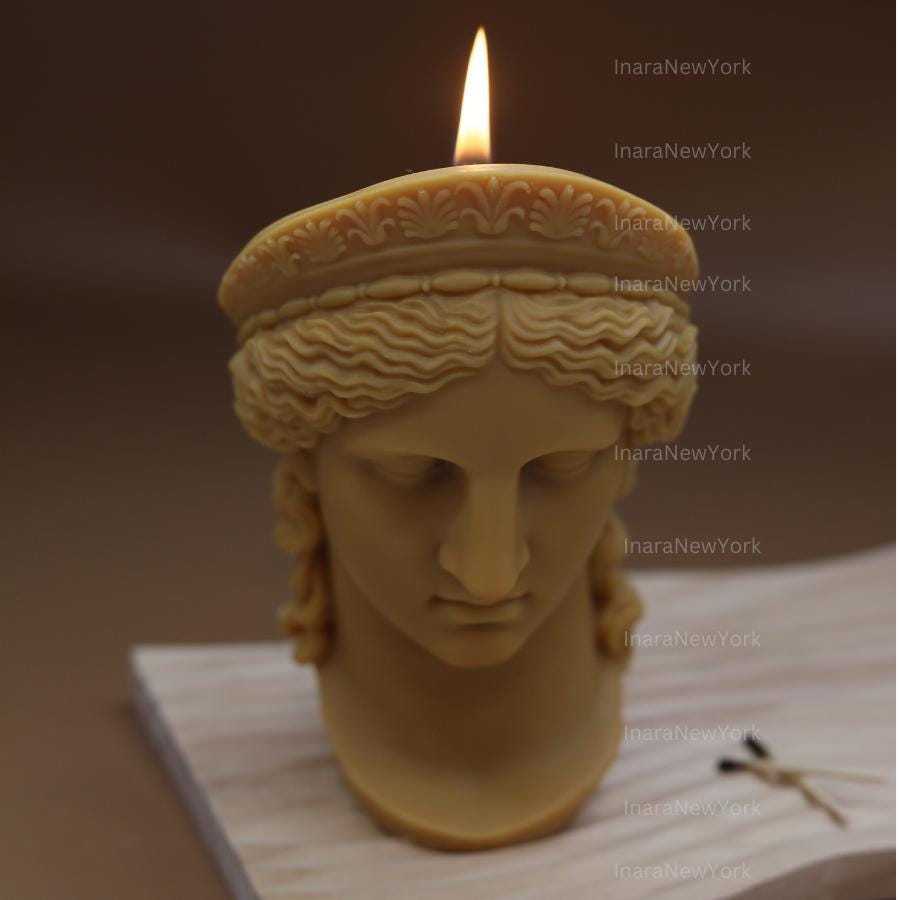 Hera bust candle | sculptural candle | handmade candle | aesthetic candle | 3d custom candle | elegant roman Greek sculpture candles