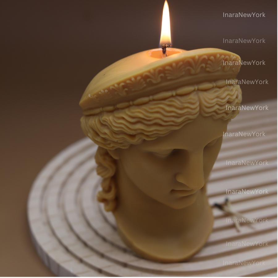 Hera bust candle | sculptural candle | handmade candle | aesthetic candle | 3d custom candle | elegant roman Greek sculpture candles