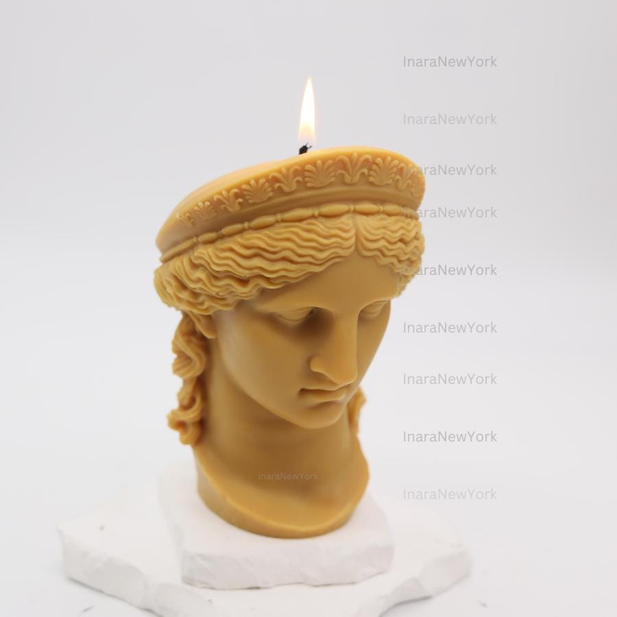 Hera bust candle | sculptural candle | handmade candle | aesthetic candle | 3d custom candle | elegant roman Greek sculpture candles