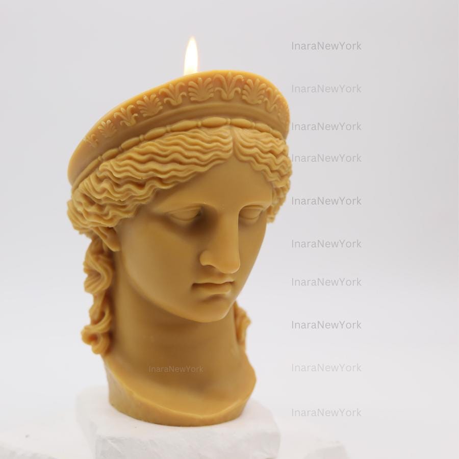 Hera bust candle | sculptural candle | handmade candle | aesthetic candle | 3d custom candle | elegant roman Greek sculpture candles