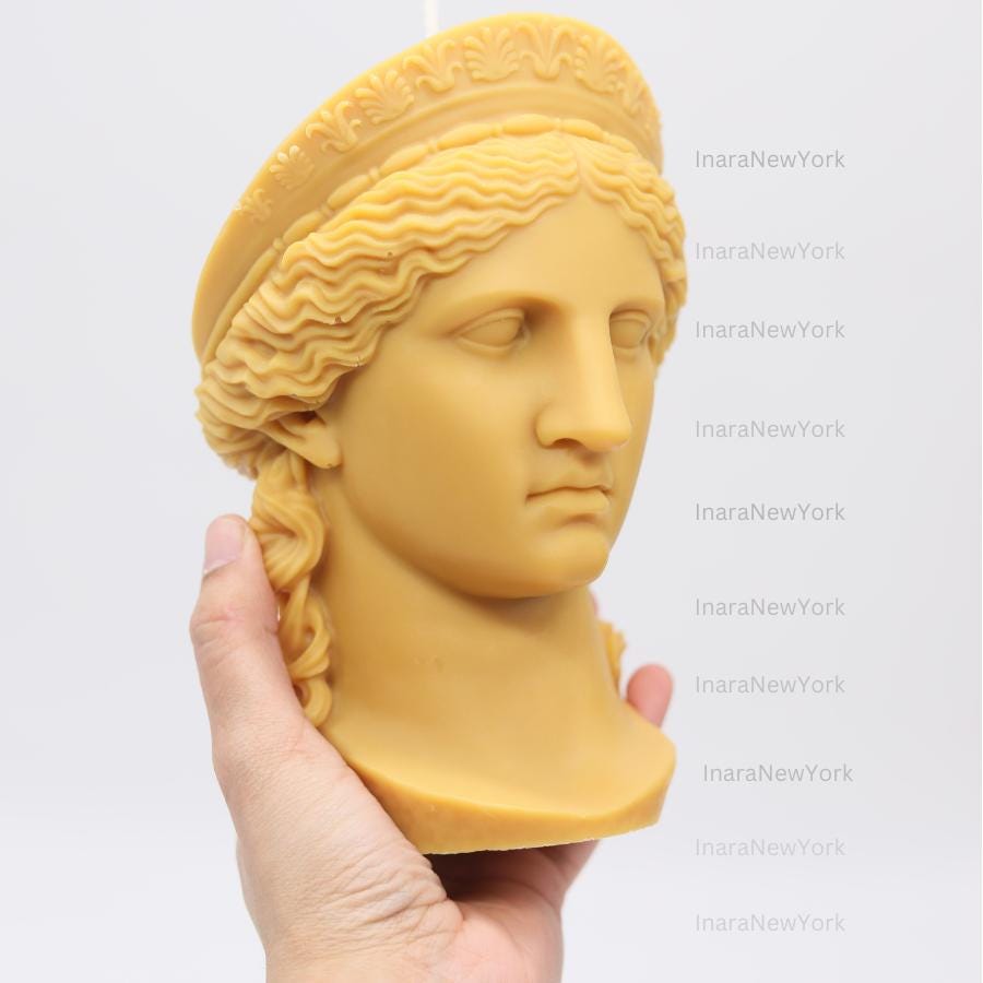 Hera bust candle | sculptural candle | handmade candle | aesthetic candle | 3d custom candle | elegant roman Greek sculpture candles