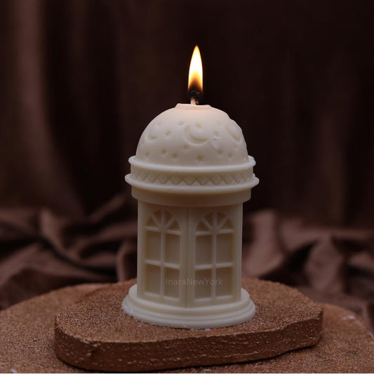 Ramadan Lantern Candle for Islamic Home Decor- Shaped Candle - Unique Eid Gift Idea - Muslim Holiday Decoration - Gift for Iftar