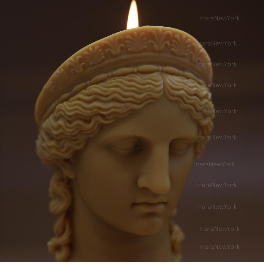 Hera bust candle | sculptural candle | handmade candle | aesthetic candle | 3d custom candle | elegant roman Greek sculpture candles