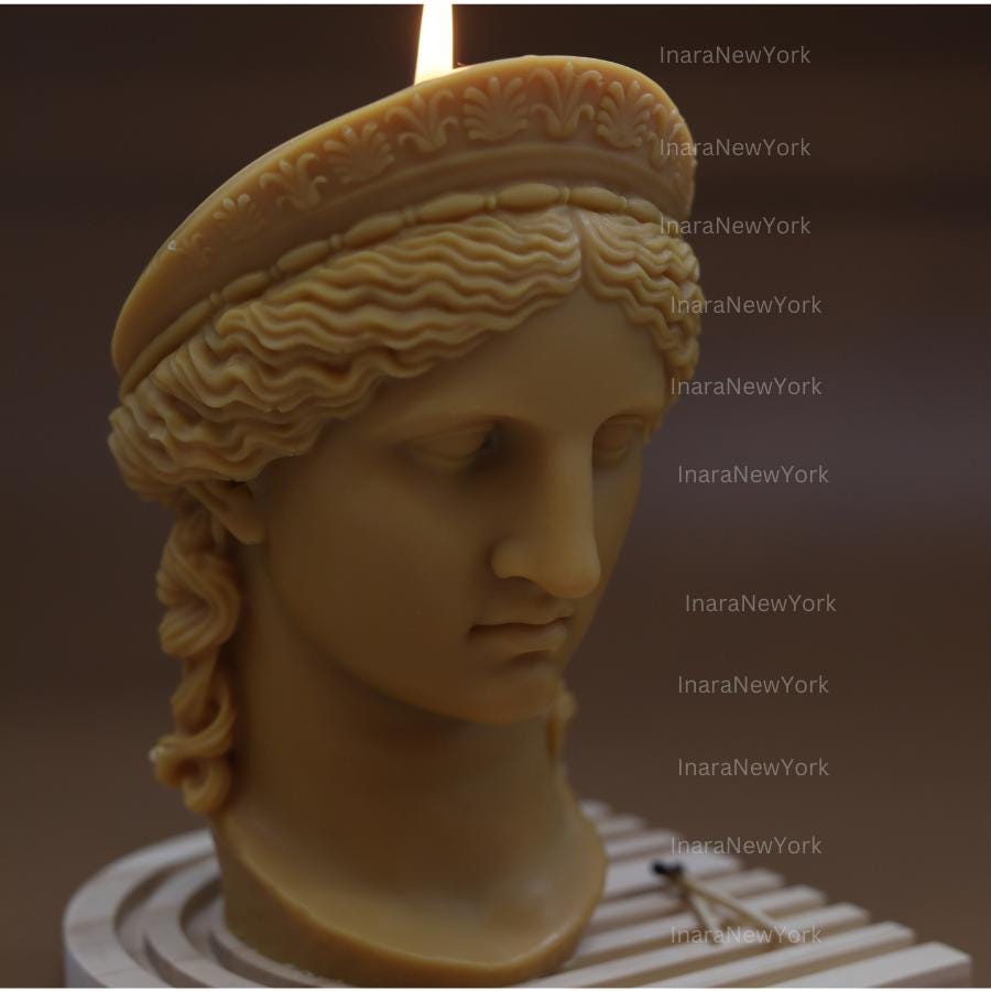 Hera bust candle | sculptural candle | handmade candle | aesthetic candle | 3d custom candle | elegant roman Greek sculpture candles
