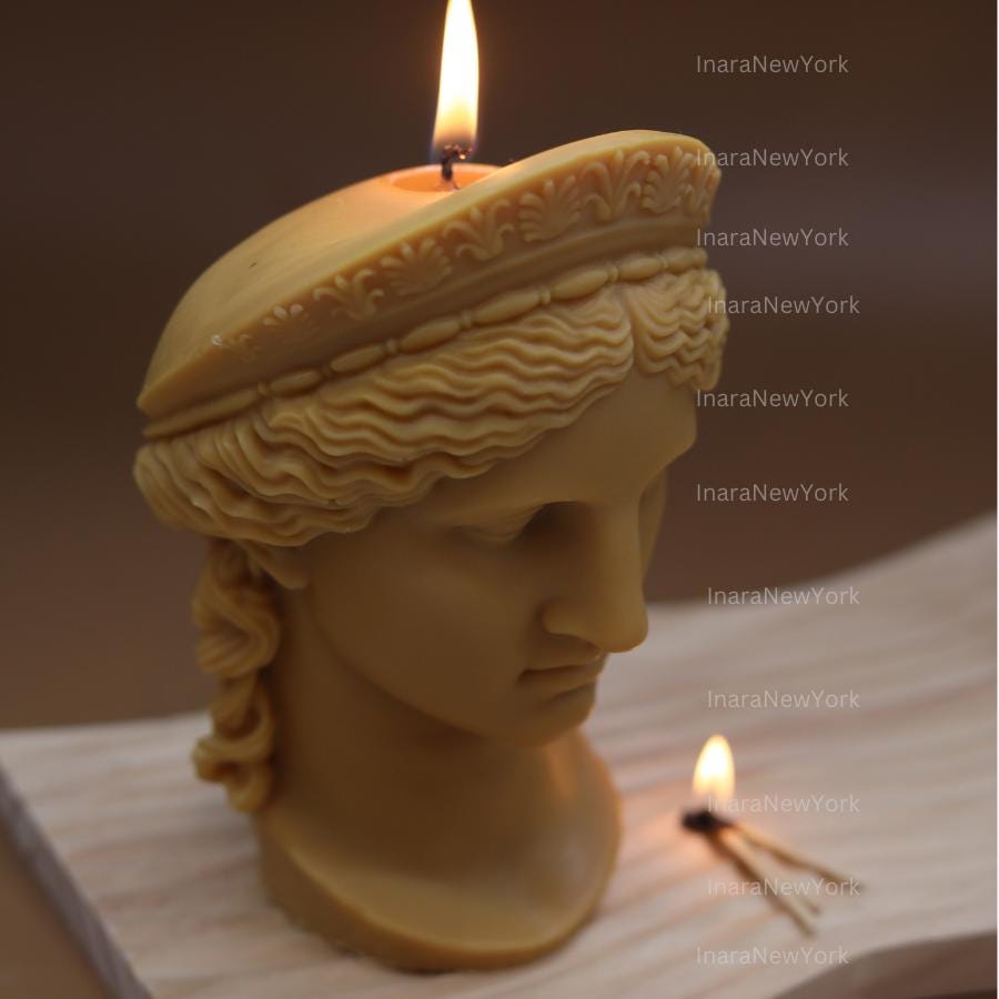 Hera bust candle | sculptural candle | handmade candle | aesthetic candle | 3d custom candle | elegant roman Greek sculpture candles