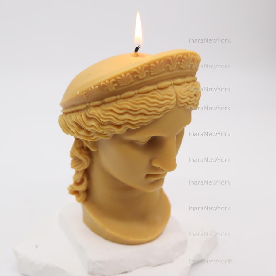Hera bust candle | sculptural candle | handmade candle | aesthetic candle | 3d custom candle | elegant roman Greek sculpture candles