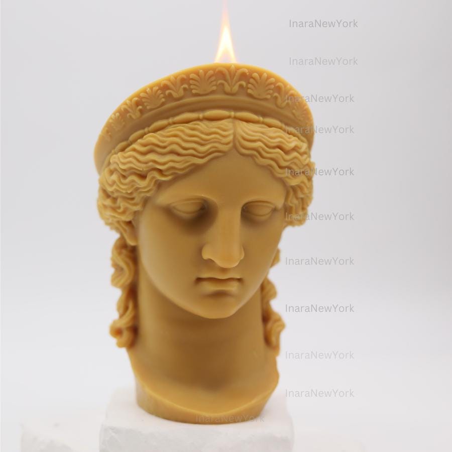 Hera bust candle | sculptural candle | handmade candle | aesthetic candle | 3d custom candle | elegant roman Greek sculpture candles