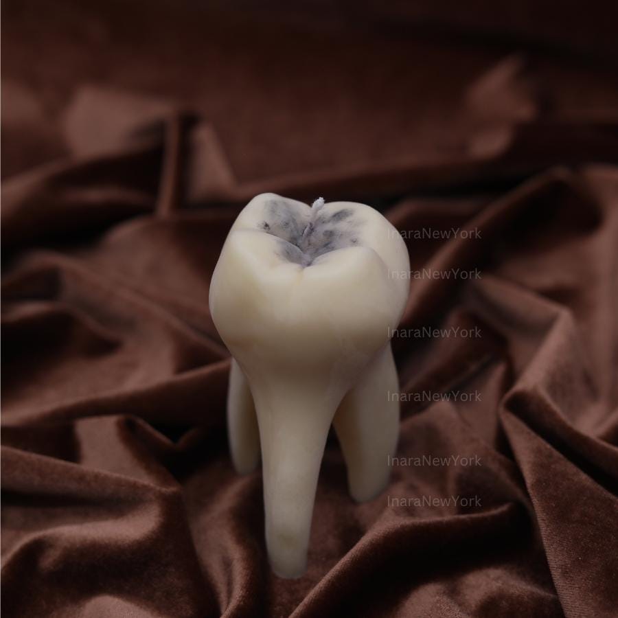 Large Tooth Candle, Dental Office Décor - Tooth Shaped Candle Giant Tooth / Unique Candles / Pillar Candles / Dentist / Dentistry