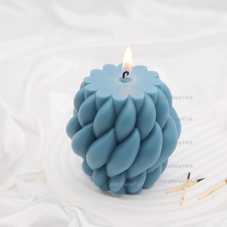 Large Geometric Twirling Swirl Candle - Shaped Candle - Unique Home Decor - Big Statement Piece for Home.