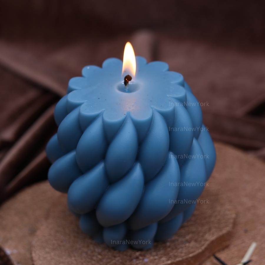Large Geometric Twirling Swirl Candle - Shaped Candle - Unique Home Decor - Big Statement Piece for Home.