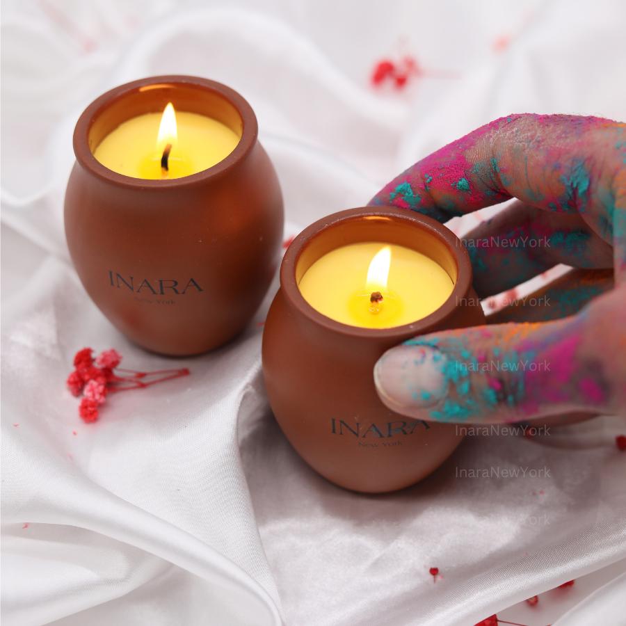 Thandai candle |holi gift | indian décor | Indian candle | housewarming | puja gift| desi gifts | samosa candle | mithai candle