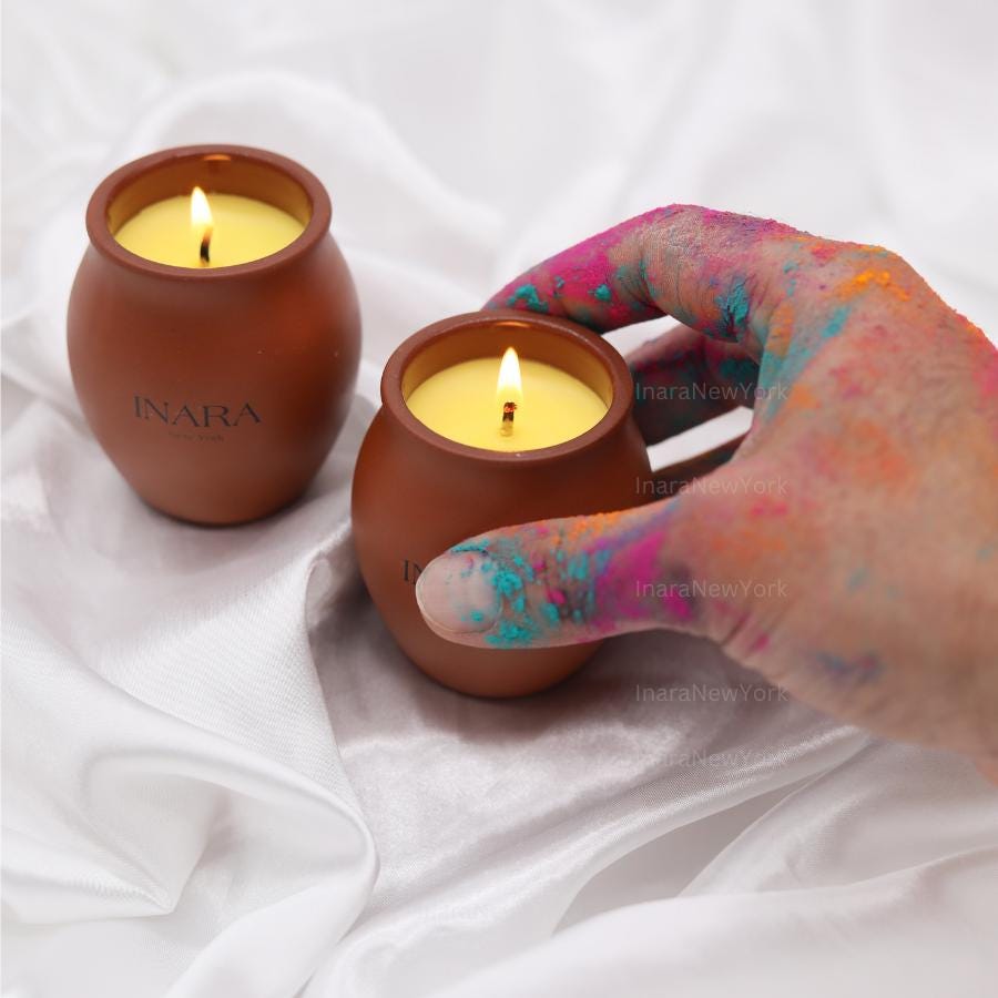 Thandai candle |holi gift | indian décor | Indian candle | housewarming | puja gift| desi gifts | samosa candle | mithai candle