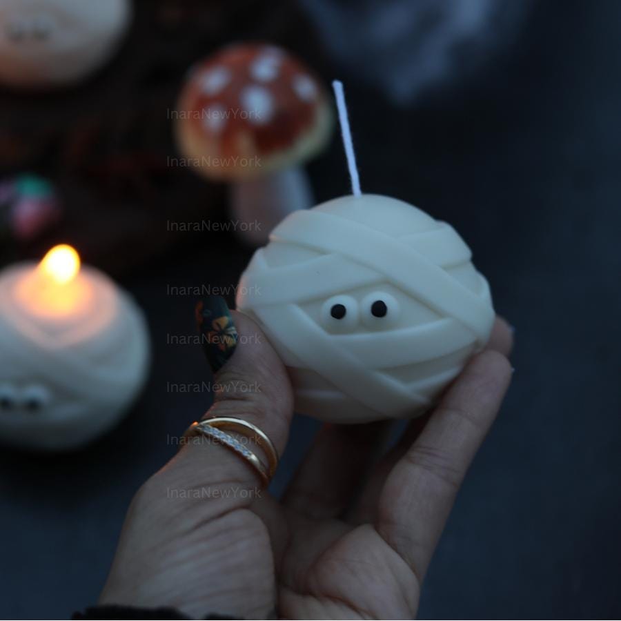 Mummy Ghost Candles, Halloween Mummy Ghosts, Halloween Decoration,Spooky Candles, Halloween Candles, Fall Decoration, Autumn Candles,Soy Wax