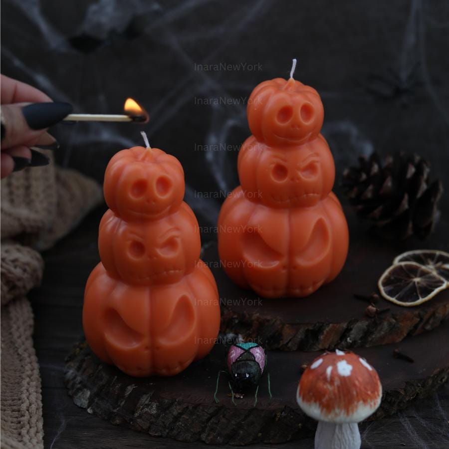 Spooky Pumpkins | Halloween Pumpkin candle | Pumpkin scented candle | Autumn candles | Soy wax candle | Gift | Fall season