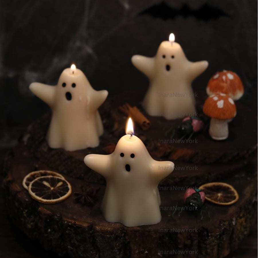 Ghost Candles, Halloween Decor, Thanksgiving Decor, Halloween Candles, Fall Home Decor, Autumn Candle, Halloween Gift Set