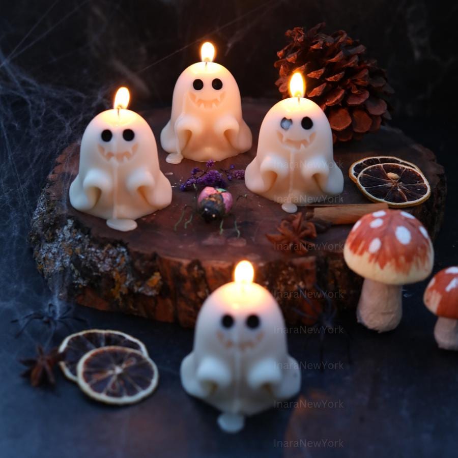 Spooky Ghost Monster Halloween Candle , Ghost Candles | Halloween Ghosts | Spooky Candles | Autumn Candles | Autumn Decoration | Fall |