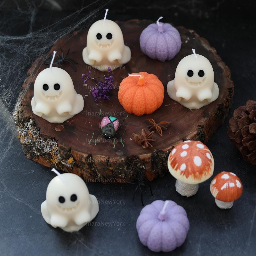 Spooky Ghost Monster Halloween Candle , Ghost Candles | Halloween Ghosts | Spooky Candles | Autumn Candles | Autumn Decoration | Fall |