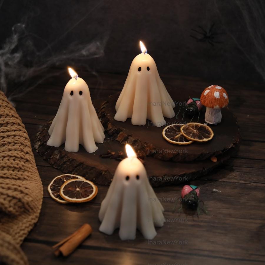 SPOOKY Ghost Candles | Halloween Ghosts | Spooky Candles | Autumn Candles | Autumn Decoration | Fall | Halloween Candles | soy wax