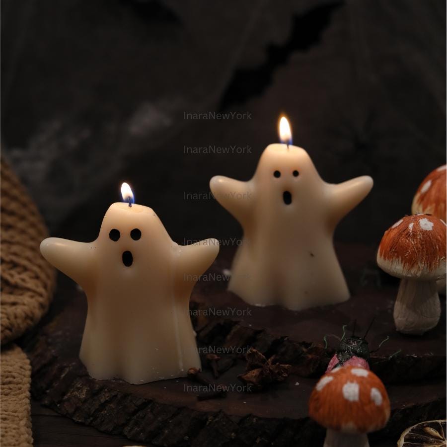 cute Ghosts Candle - Halloween Candle - Handcrafted Halloween Decor - Cute Spooky Home Accent - Halloween Table Centerpiece