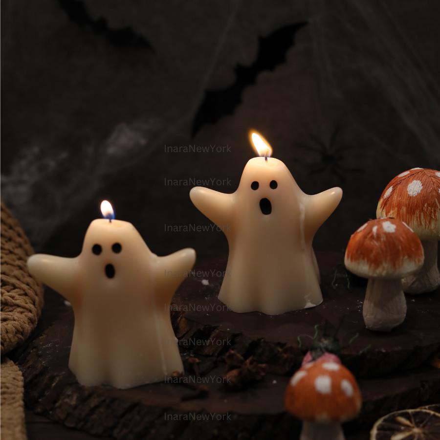 cute Ghosts Candle - Halloween Candle - Handcrafted Halloween Decor - Cute Spooky Home Accent - Halloween Table Centerpiece